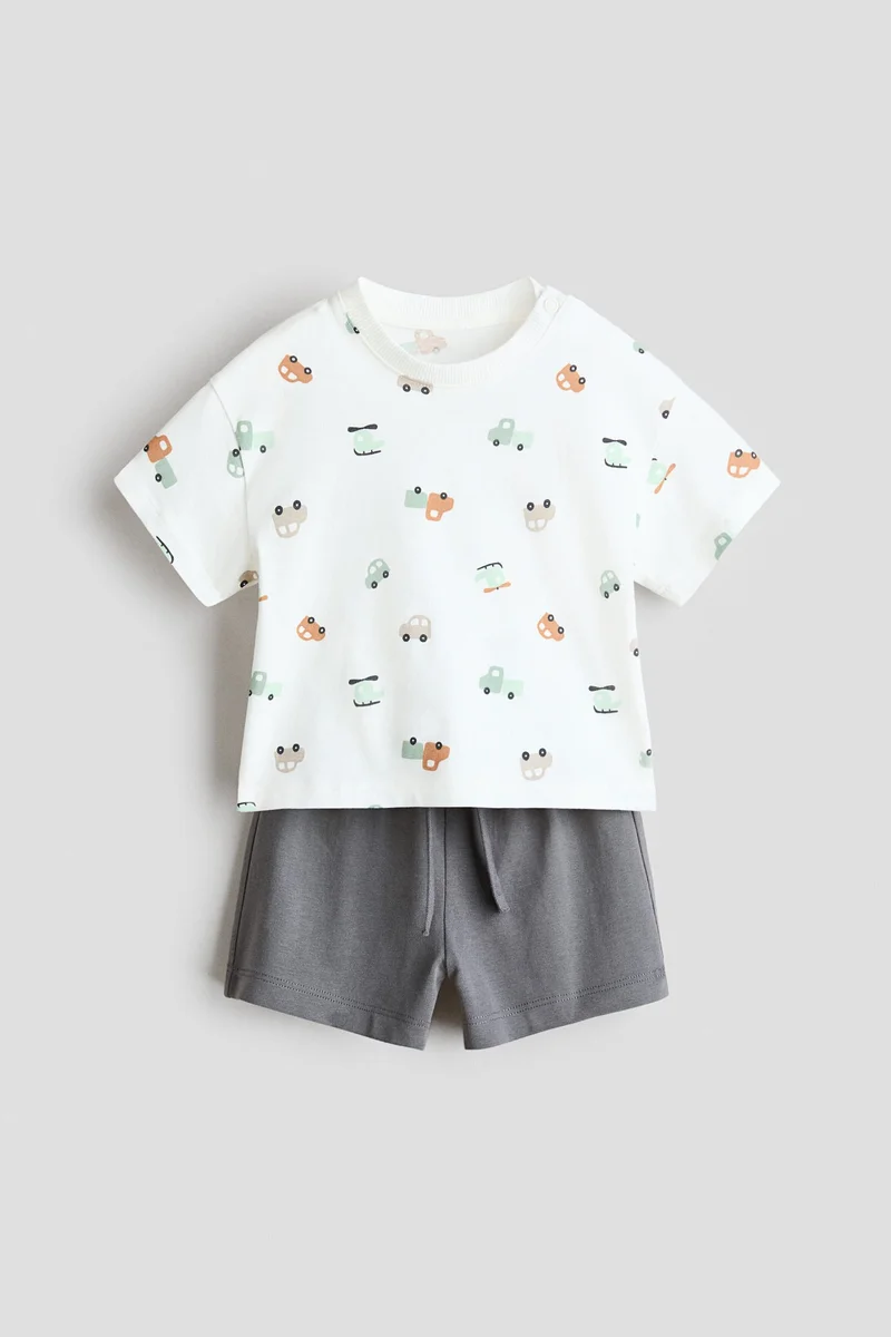 اتش اند ام طقم قطني من قطعتين